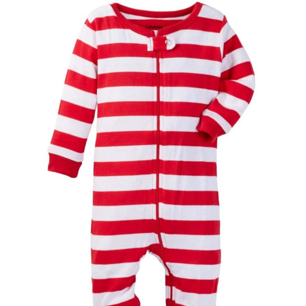 Leveret candy stripe pajamas sz baby 3-6 month NWT